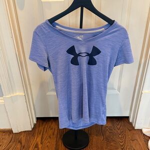 Under Armour Lavender Short-Sleeve Performance Tee with Black Logo